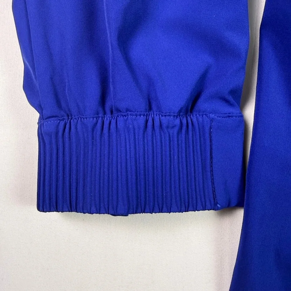 Nike 24.7 Dri-FIT Oversized Royal Blue Snap Buttons Long Sleeve Shirt Womens M